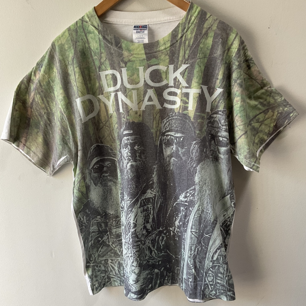 Jerzees Green Camouflage Duck Dynasty Men's Tee
